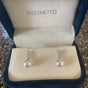 MikiMoto morning dew Akoya cultured pearl earrings
